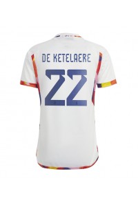 Belgia Charles De Ketelaere #22 Fotballdrakt Borte Klær VM 2022 Korte ermer